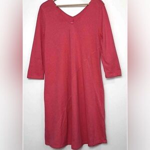 Soft Surroundings Daphne Dress in Honeysuckle Sz L EUC Simple V-Neck